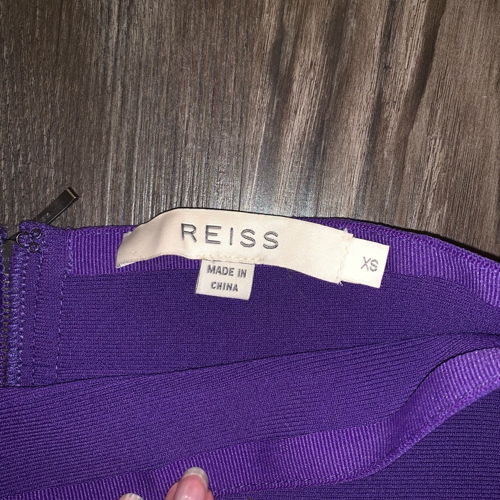 Reiss Purple High Waisted Bandage Skirt - Picture 3 of 5